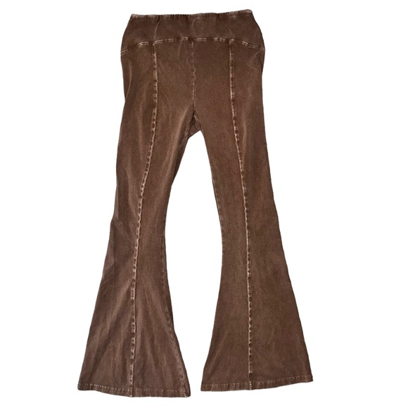 Urban Outfitters Out From Under Brown Aria Seamed Flare Leg Pants Size M… - Picture 3 of 7
